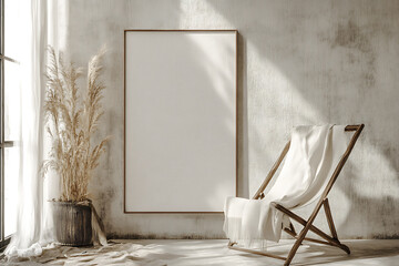 Empty Room Interior Design with Natural Elements