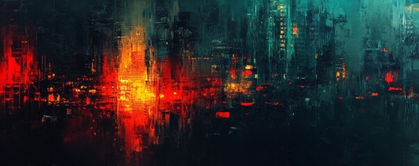 Dark colors and distressed elements create an edgy, urban design art background