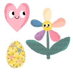 Easter set pattern with eggs for wallpaper and fabrics and textiles