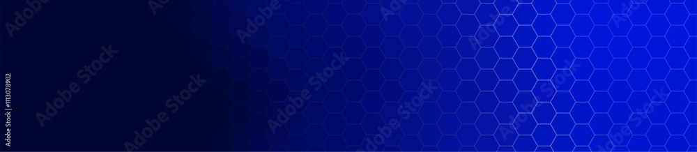 Fototapete blue hexagonal pattern with gradient background.