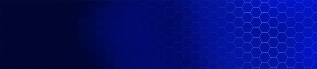 Abstract blue hexagonal pattern background.