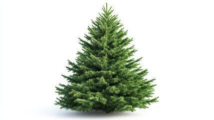Fototapeta premium An Evergreen Tree Covered in Snow Standing Tall in a Beautiful Winter Wonderland Scene