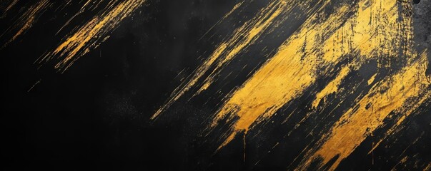 Grunge brush streaks painting on black background