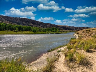 View of the Green River Along the Trail in Dinosaur National Monument Utah.