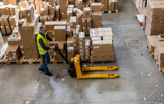 Small business warehouse with employee 