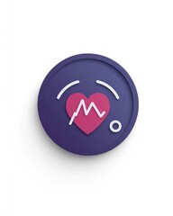 Medical health percentage icon with clean, professional design for healthcare data representation
