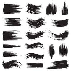 Fototapeta premium Silhouette Set of Brush Strokes vector