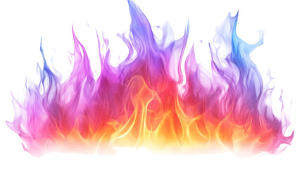 Explosion of colorful colors transparent background