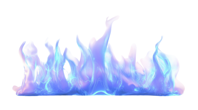 Blue flame transparent background