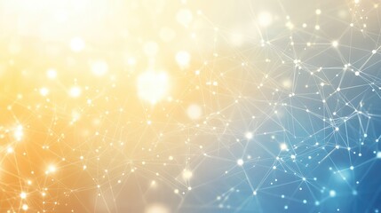 Fototapeta premium Abstract Background with Colorful Network Connection and Light Effects