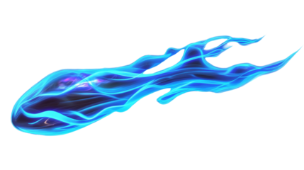Blue flame transparent background