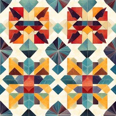 Fototapeta premium Intricate Colorful Mosaic Tile Pattern Design