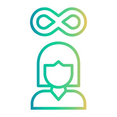 friend Line Gradient Icon