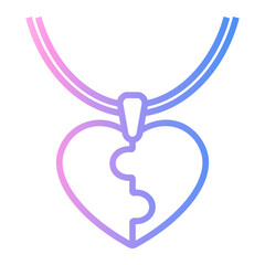 necklace Line Gradient Icon