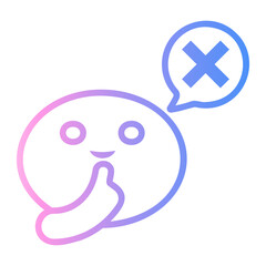 secret Line Gradient Icon