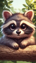 Niedlicher Waschb&auml;r