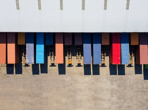 Vibrant Loading Dock Doors Showcase Industrial Design and Effici