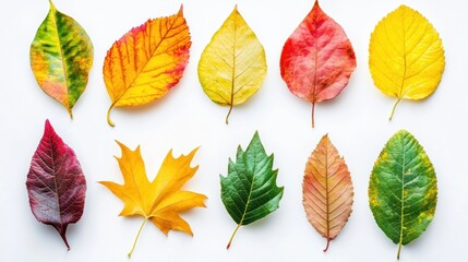 Obraz premium Colorful Fall foliage background. Seasonal theme for greeting card background.