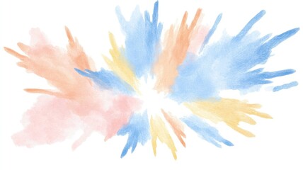 A colorful splash of pastel hues creating an abstract, artistic design.