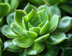 Close-up Photograph of Echeveria Succulent Rosette