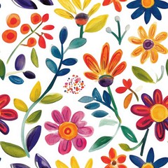 Whimsical Watercolor Floral Art Design