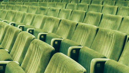 Seats in rows In cinema 