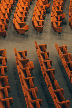 Orange  theater seats