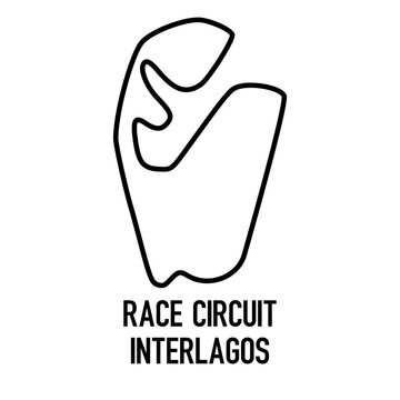 Interlagos circuit for motorsport and autosport. grand prix race track. vector illustration