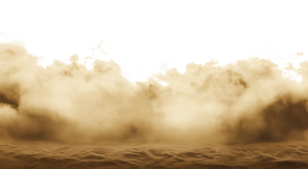 Sand explosion dust on transparent background, png, Ai