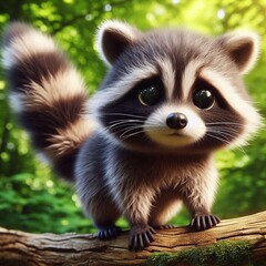 Niedlicher Waschb&auml;r