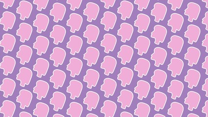  International Women's Day illustration pattern background	