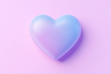 Obraz premium Pastel heart on pink background - soothing blue and pink tones