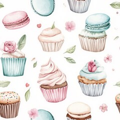Whimsical Watercolor Desserts Collection