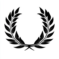 Fototapeta premium Round leaf frame template for certificate award design. Vector.