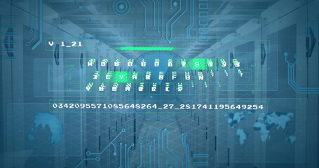 Image of data processing over computer servers