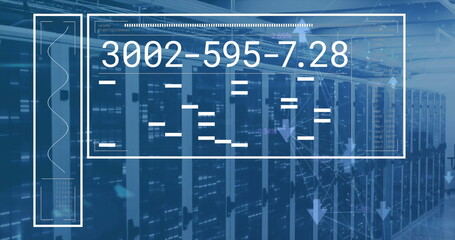 Image of data processing over computer servers