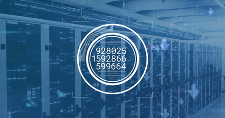 Image of data processing over computer servers