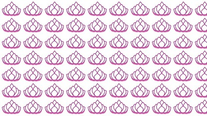 Vesak day pattern background illustration of buddha and lotus water lilies