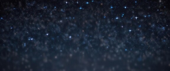 Obraz premium Dark blue background with bright blue and white stars in a subtle starry night effect, dark indigo, cosmic ambiance, twinkling lights