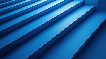 Obraz premium Blue background with diagonal lines of vertical architectural elements. Modern minimalist design