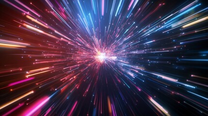 Fototapeta premium Abstract light streaks representing speed and motion.