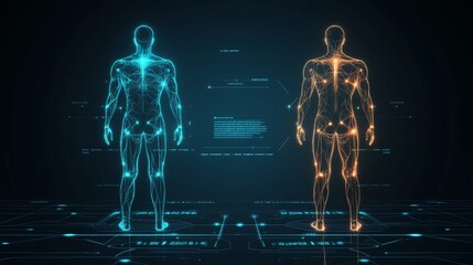 Fototapeta premium Digital representation of human anatomy.