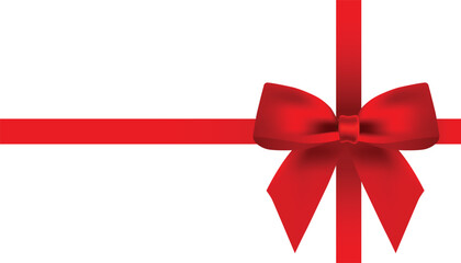 red bow isolated on white background