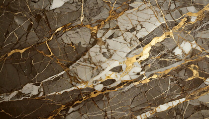 Obraz premium Aged marble texture with faded golden veins, vintage look, slightly rough texture, ultra-realistic, 4K+