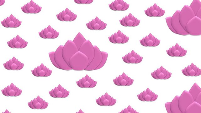 Vesak day pattern background illustration of buddha and lotus water lilies
