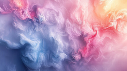 Obraz premium colorful abstract background with soft waves and pastel gradients, generative ai