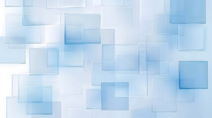 Obraz premium Abstract Blue Glass Squares Overlapping Design