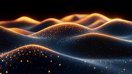 Cloud analytics concept visualized through an abstract 3D design with interconnected digital elements symbolizing data flow, processing, and cloud computing innovation in a futuristic tech landscape