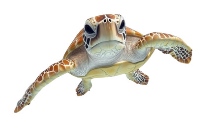 Fototapeta premium Sea turtle transparent background