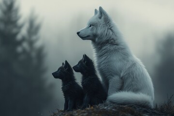 Obraz premium wolf in the night